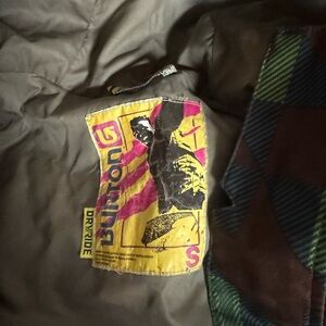 Burton Dryride Olive Jacket with Plaid Details